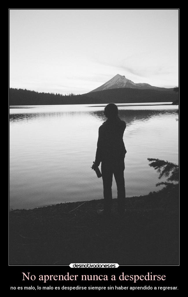 No aprender nunca a despedirse - 