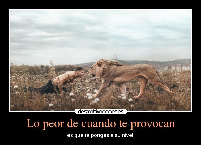 Lo peor de cuando te provocan - 