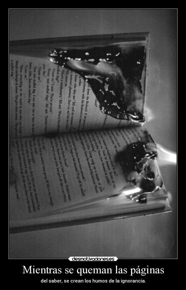 Mientras se queman las páginas -