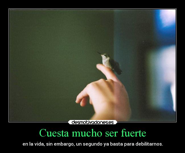 Cuesta mucho ser fuerte - 