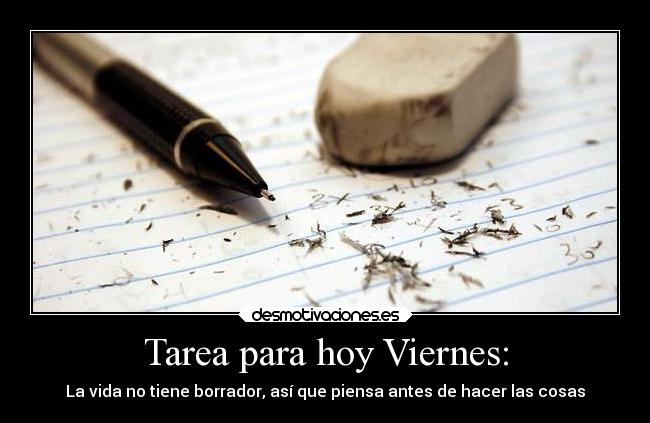 Tarea para hoy Viernes: -