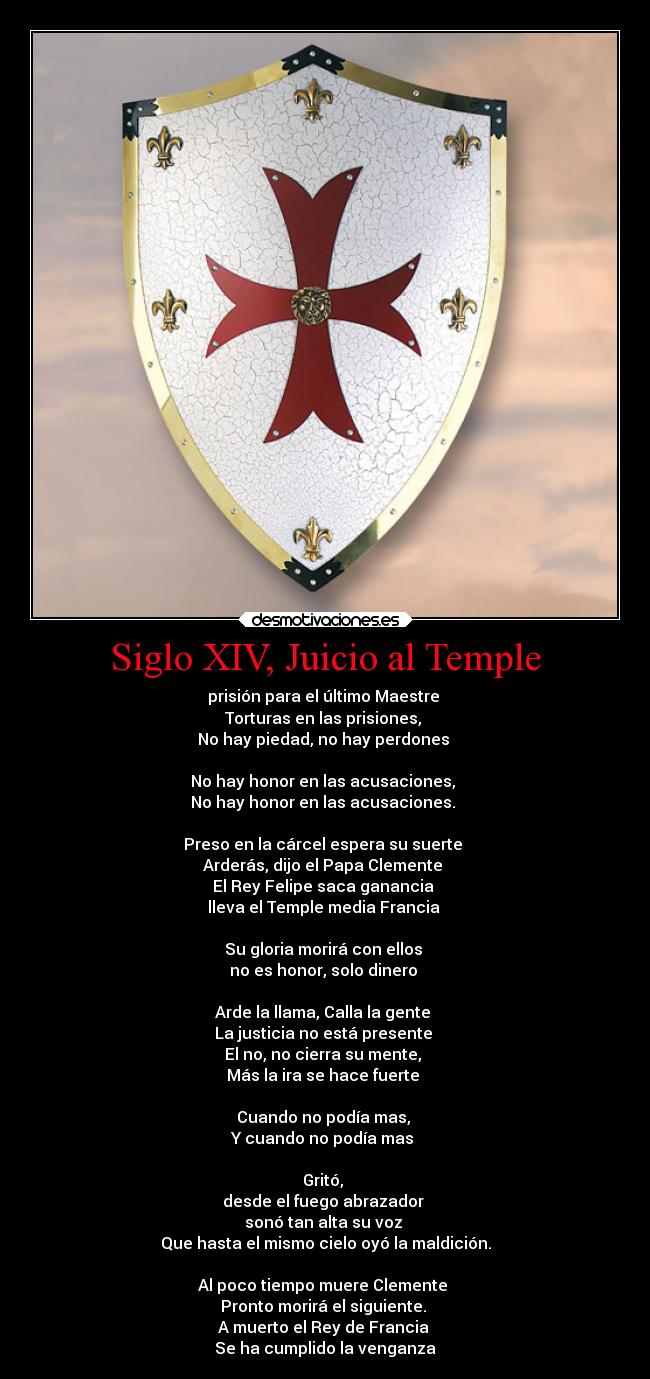 Siglo XIV, Juicio al Temple - 