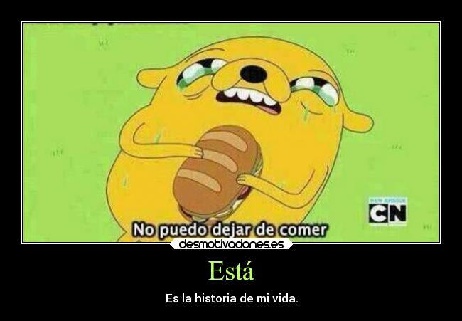 Está - Es la historia de mi vida.