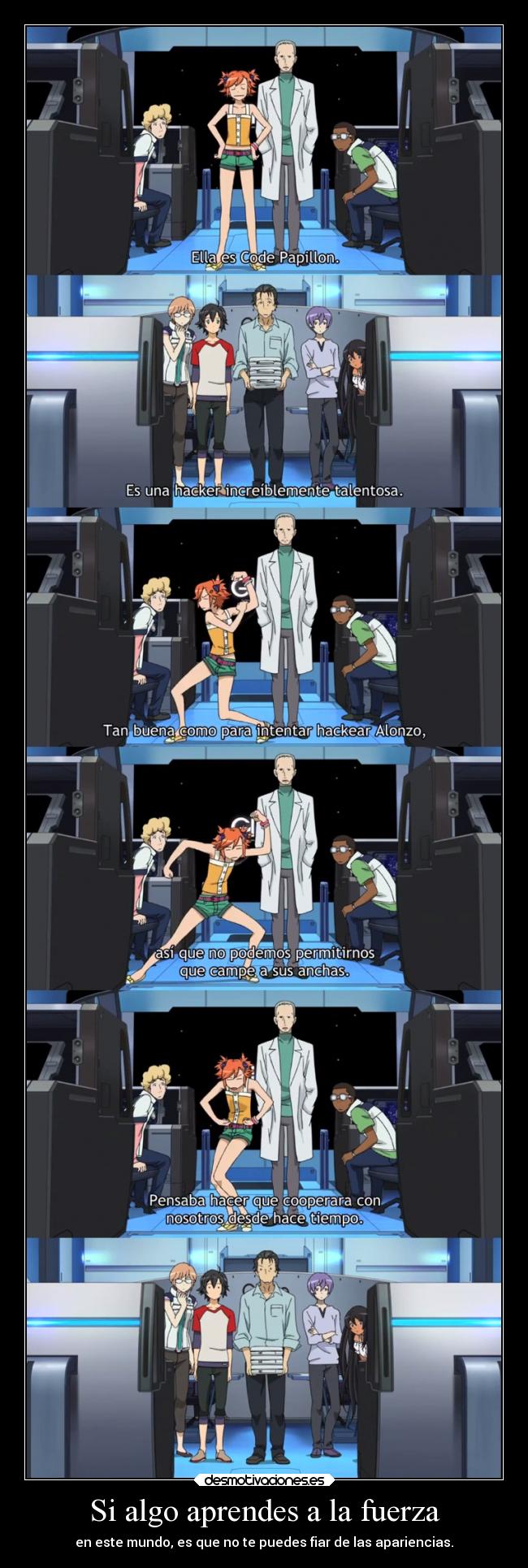 carteles vida mundo anime raptorhunters harukaze manga otaku captain apariencias hacker talento desmotivaciones