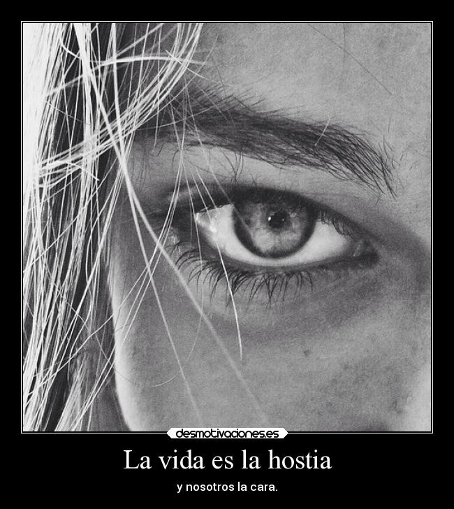 La vida es la hostia - y nosotros la cara.