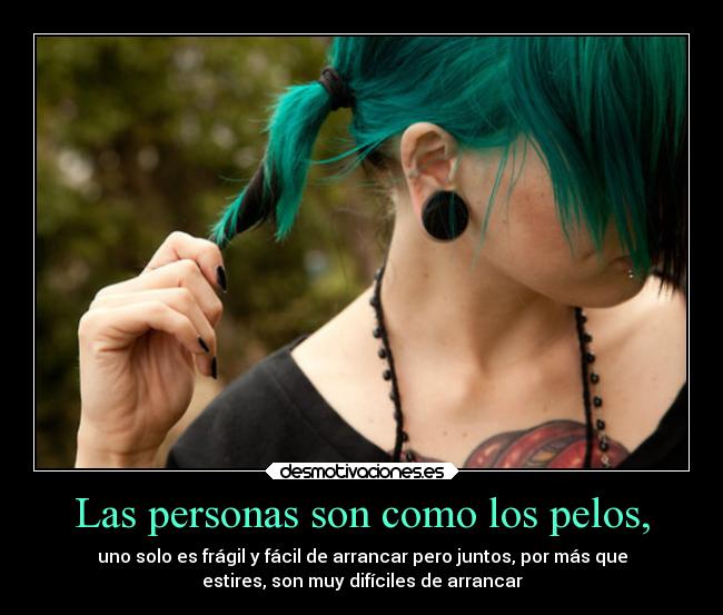 Las personas son como los pelos, - 