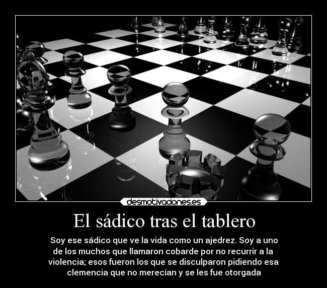 El sádico tras el tablero - 