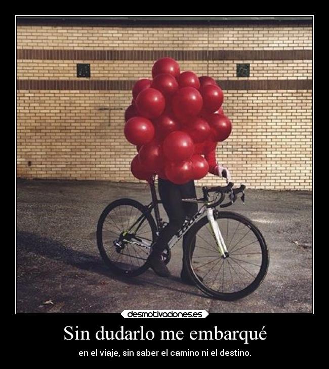 Sin dudarlo me embarqué - 