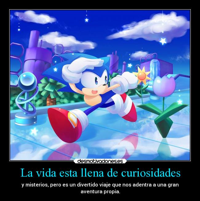 carteles vida videojuegos vida sonic llea curiosidades misterios pero una gran aventura ejercitodemar desmotivaciones