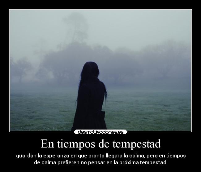 En tiempos de tempestad -