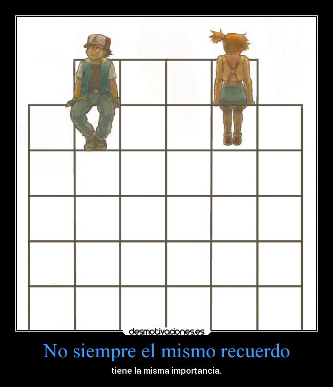 No siempre el mismo recuerdo - tiene la misma importancia.
