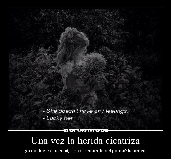 Una vez la herida cicatriza -