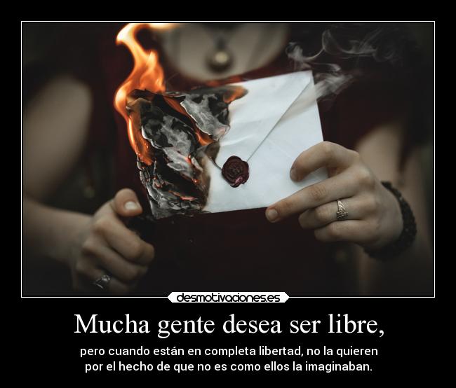 carteles alma libertad davor safth clandesplazado verdad querer gente miro desmotivaciones