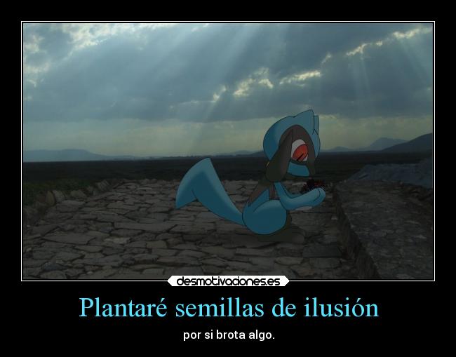Plantaré semillas de ilusión - por si brota algo.