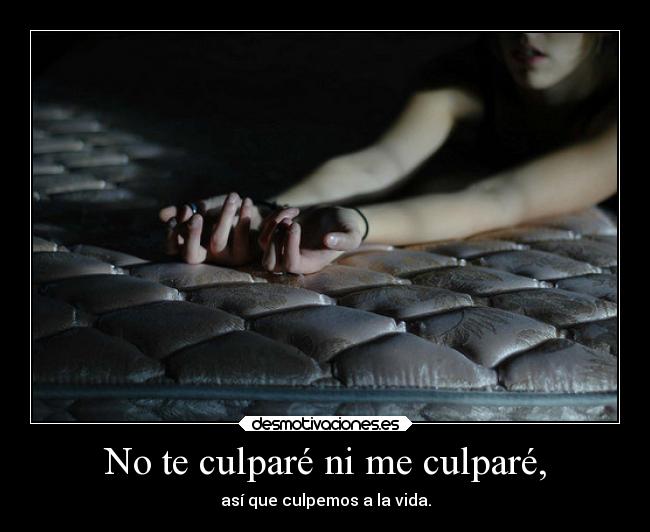 No te culparé ni me culparé, - 