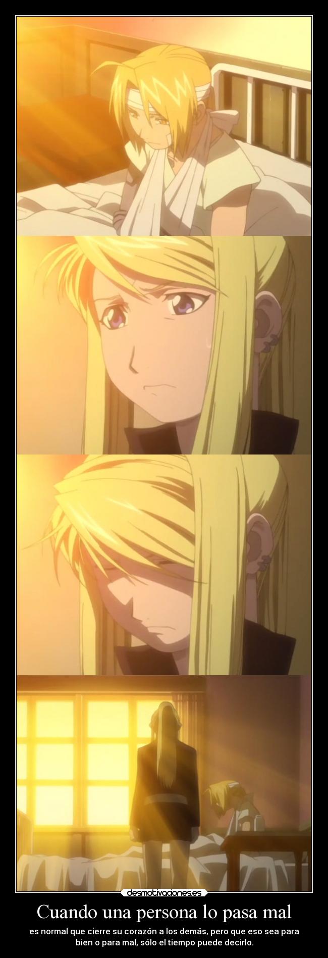 Cuando una persona lo pasa mal -