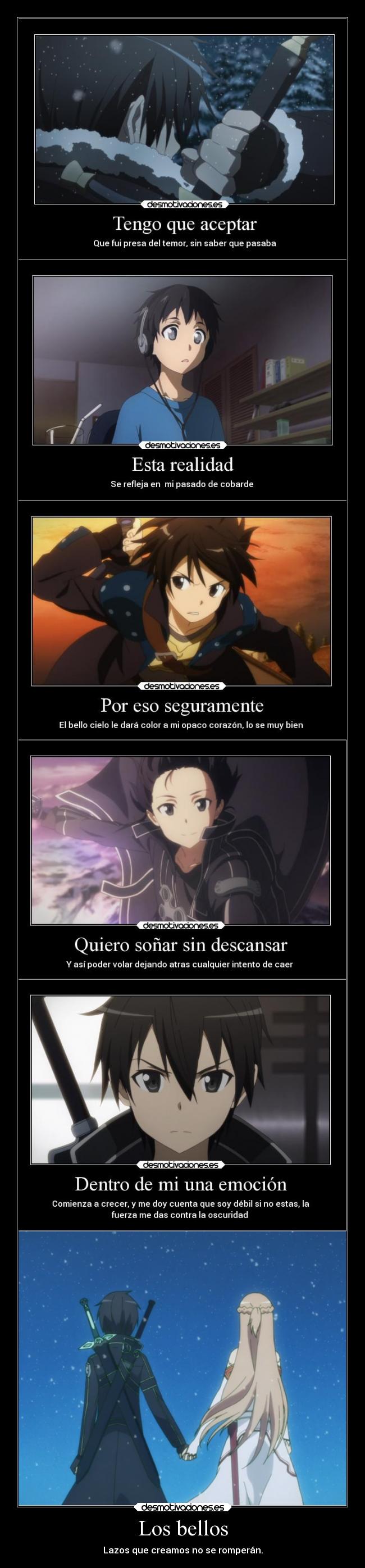 carteles amor anime sword art online super cartel kirito asuna seira desmotivaciones