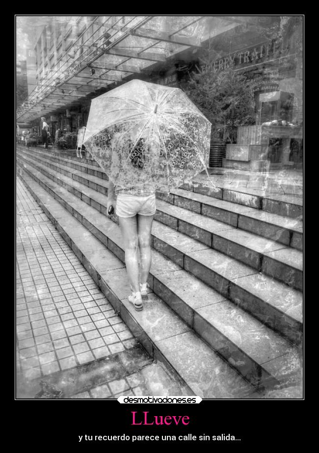 LLueve - y tu recuerdo parece una calle sin salida...