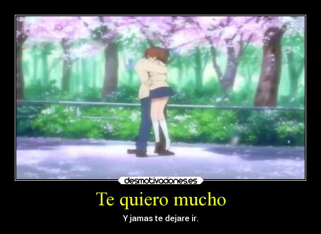 Te quiero mucho - Y jamas te dejare ir.