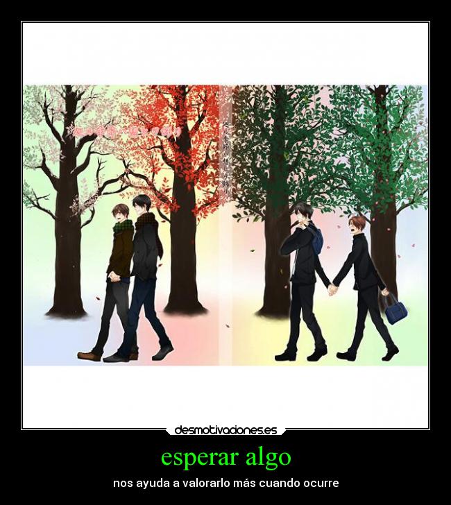 carteles anime amor yaoi sekaiichi hatsukoi takano ritsu esperar desmotivaciones