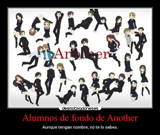 Alumnos de fondo de Another - 