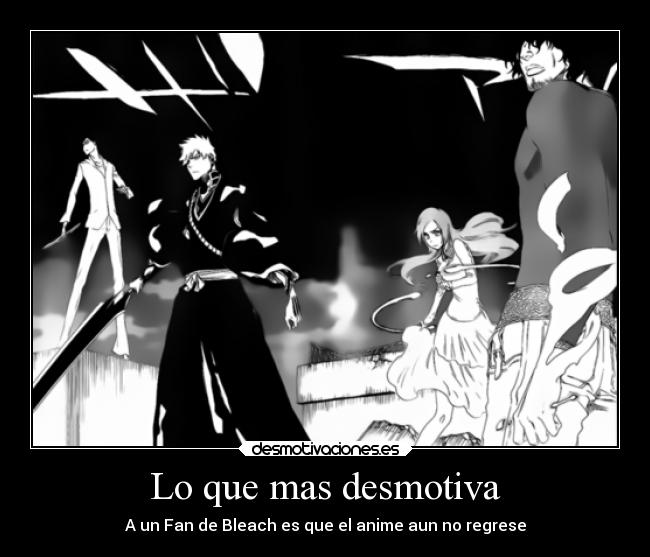 Lo que mas desmotiva - A un Fan de Bleach es que el anime aun no regrese