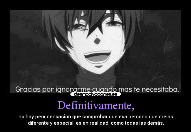 Definitivamente, -