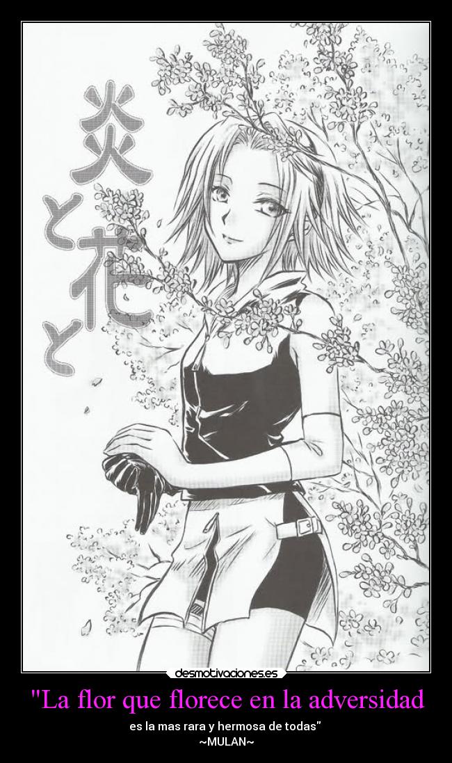 La flor que florece en la adversidad -