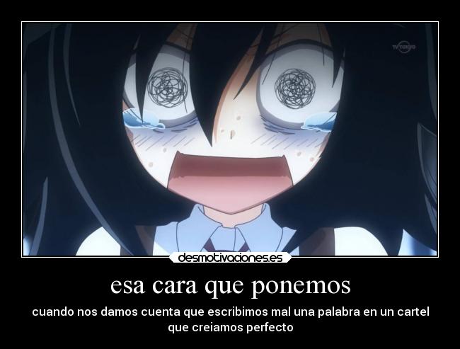 carteles anime desmotivaciones