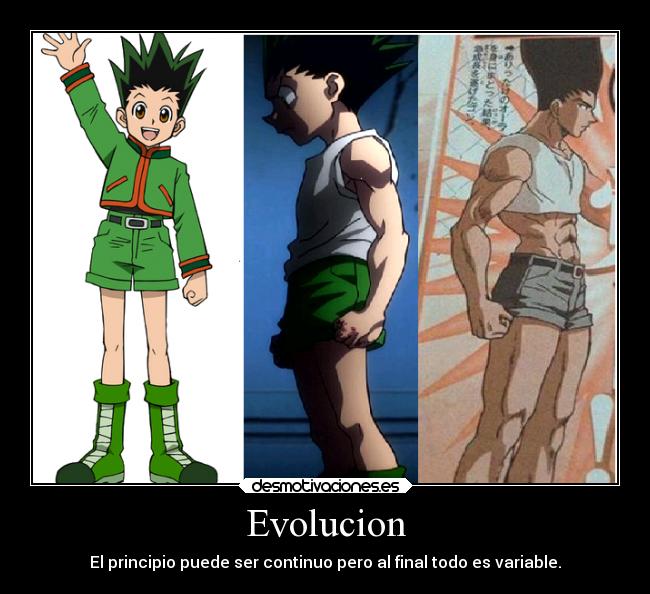 Evolucion - El principio puede ser continuo pero al final todo es variable.