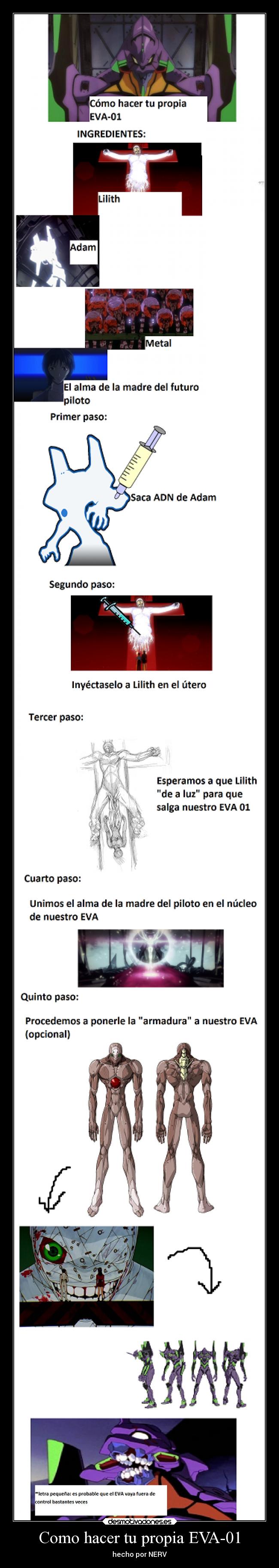 carteles anime eva evangelion tutorial desmotivaciones