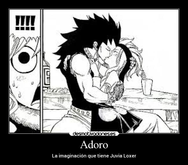 carteles anime juvia levy gajeel fairytail desmotivaciones