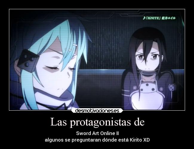 Las protagonistas de - Sword Art Online II
algunos se preguntaran dónde está Kirito XD