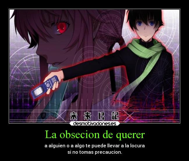 carteles anime mirai nikki desmotivaciones