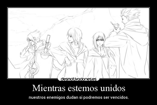 carteles anime naruto taka sasuke union organizacion victoria desmotivaciones