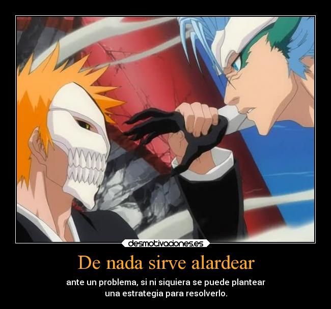 De nada sirve alardear -