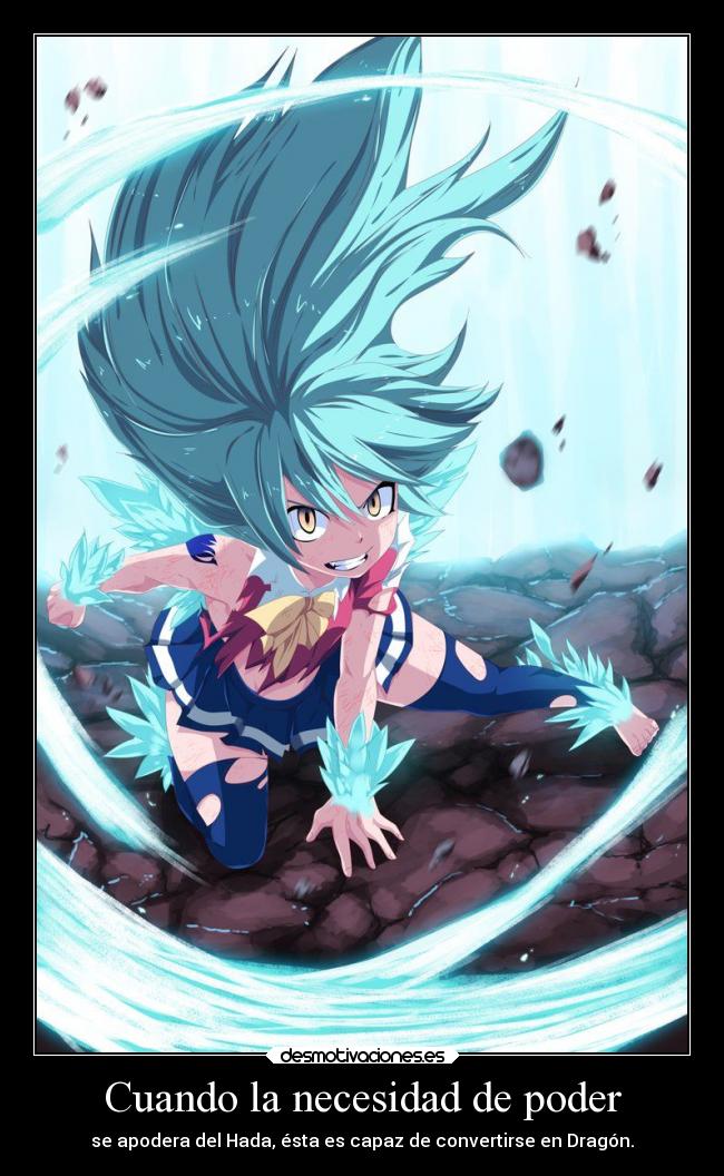 carteles anime raptorhunters harukaze manga otaku fairy tail wendy marvell dragon force hada poder fuerza desmotivaciones