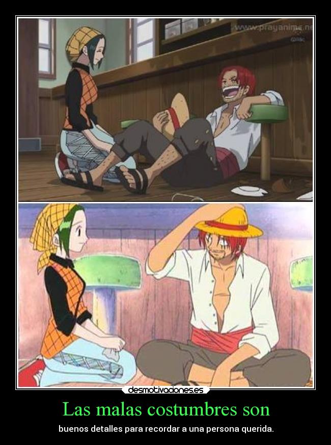 carteles ausencia amor anime manga otaku one piece costumbres buenos detalles recordar personas desmotivaciones