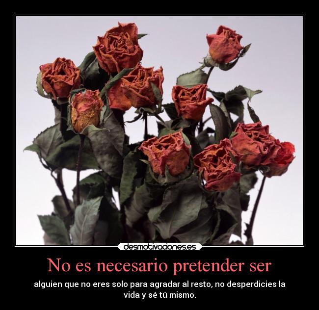 No es necesario pretender ser -