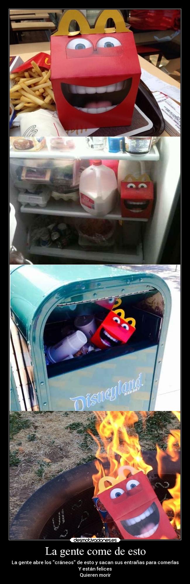 carteles ayuda mcdonalds happy meal desmotivaciones