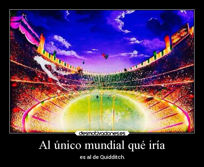 Al único mundial qué iría - es al de Quidditch.