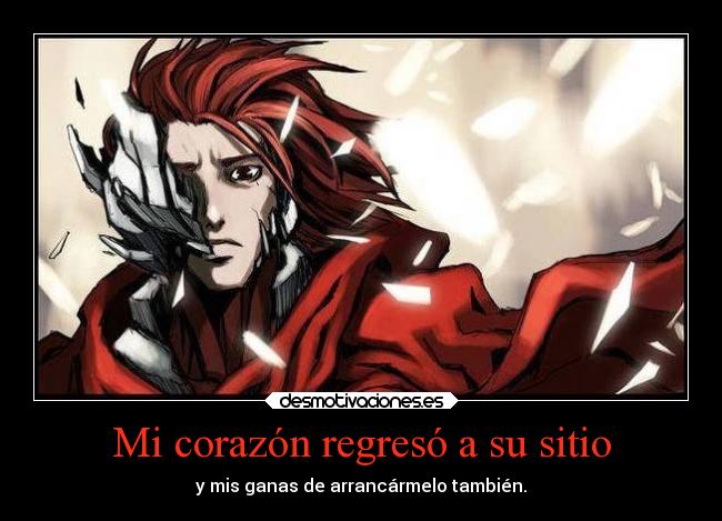 Mi corazón regresó a su sitio -