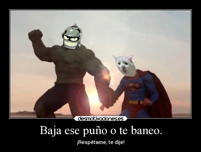 Baja ese puño o te baneo. - 