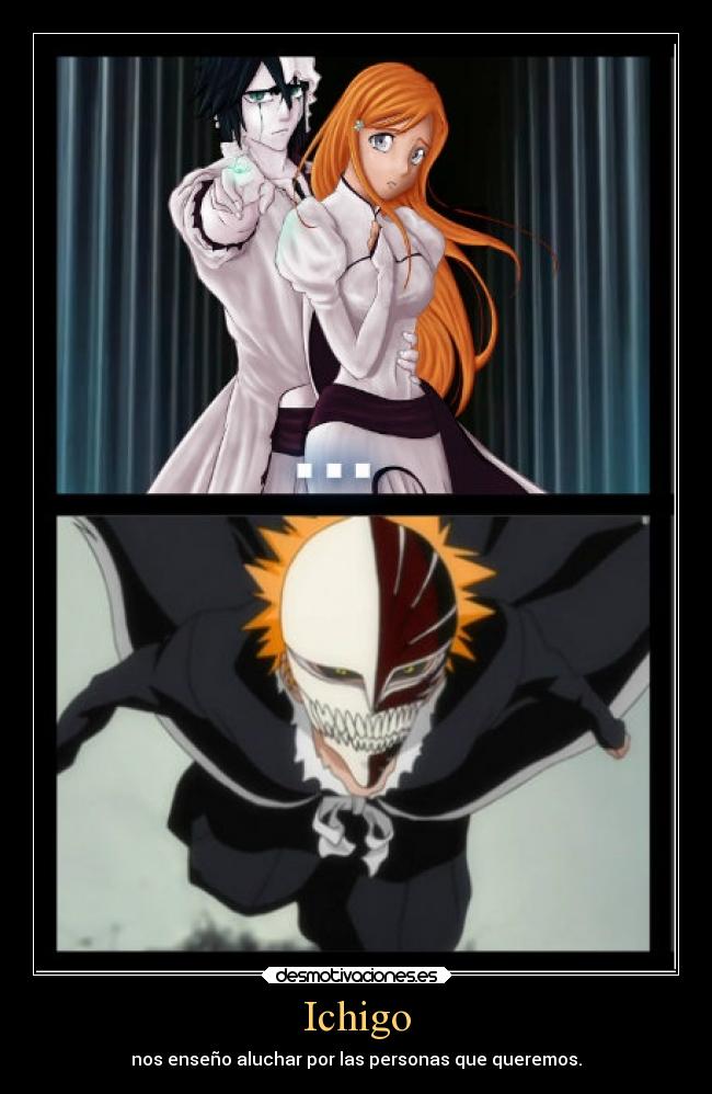 Ichigo - nos enseño aluchar por las personas que queremos.