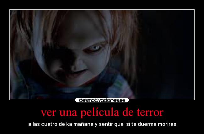 ver una película de terror -