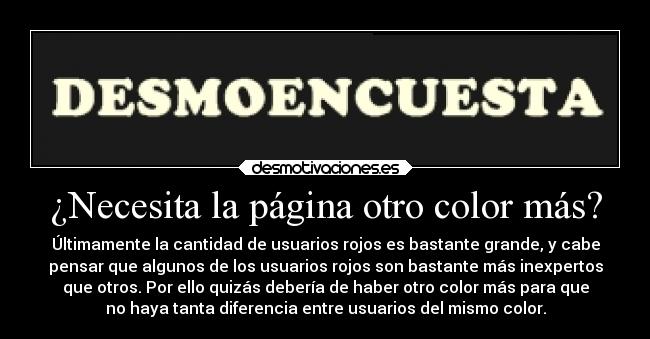 ¿Necesita la página otro color más? -