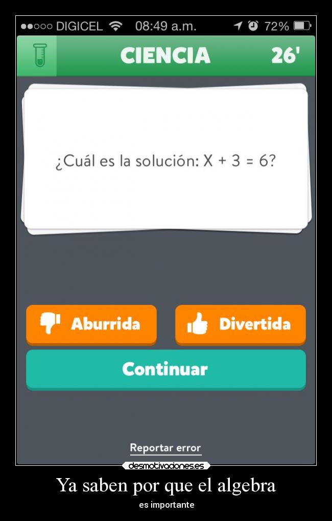 Ya saben por que el algebra - es importante