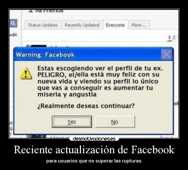 Reciente actualización de Facebook - 