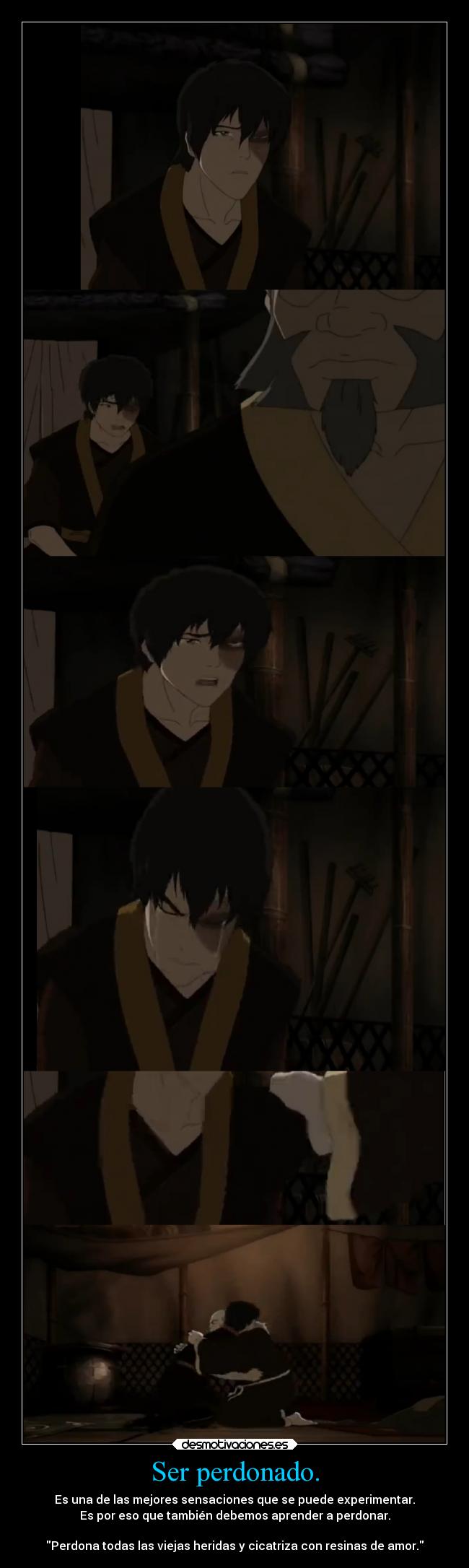 carteles familia debilidad corazon ayuda anime abrazos alma frases perdon rencor avatar aang zuko iroh llora desmotivaciones