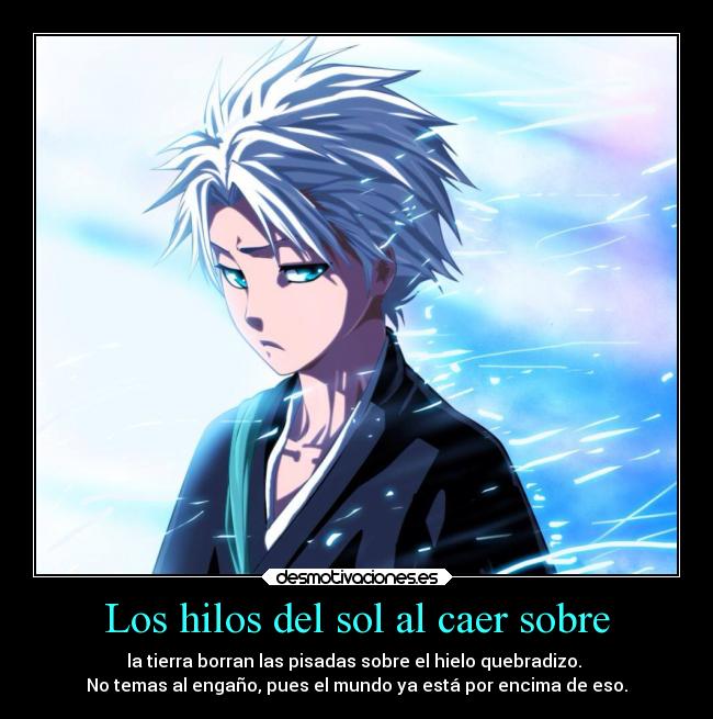 Los hilos del sol al caer sobre - 